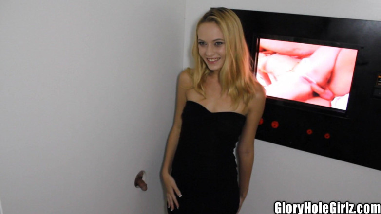 Glory Hole Girlz: Petite Blonde Cock Sucker Michelle Honeywell Pussy N Mouth Fuck...