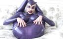 Gymrotic: Une bombasse glamour dans une combinaison brillante Zentai