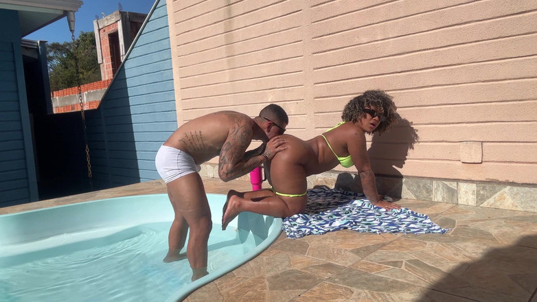 Dom Igor: Pool Debut with My Hot Girlfriend Cumming on Cock