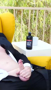 Bearfilms - Silver bear Rusty Mcmann jerks off solo and cums