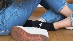 The Blonde with Deformed Feet and the Brunette with Onychomycosis Many Even Nailed Their Feet