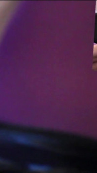 Purple nylon pantyhose head and legs