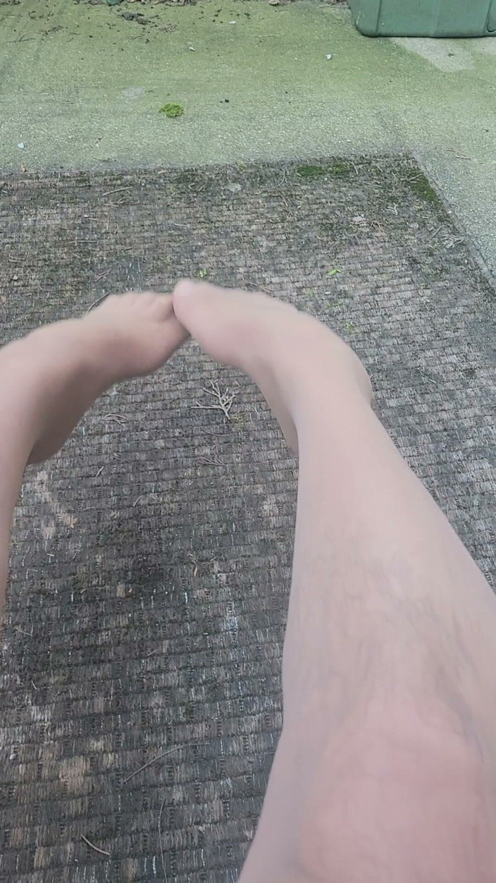 Feet Lover: Draußen hart in nylons kommen