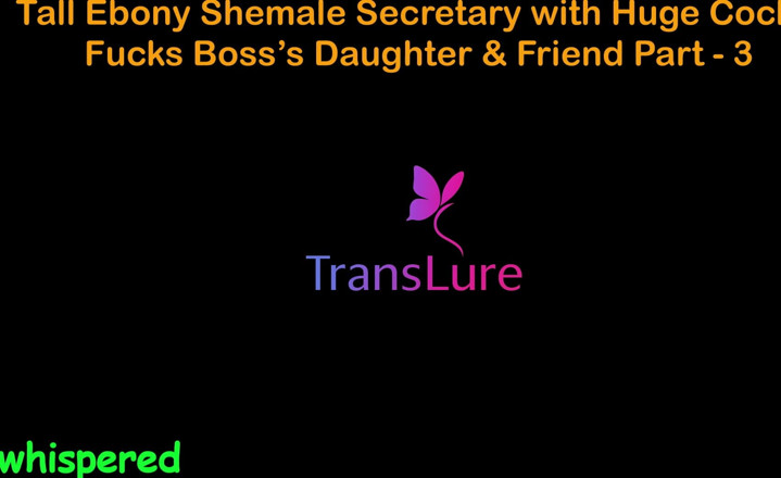 TransLure: English Audio Sex Story - Tall Ebony Shemale Secretary with Huge...