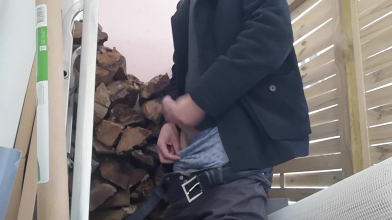 Rafael Torreano: Jerking off in My Neighbours Wood Storage Place