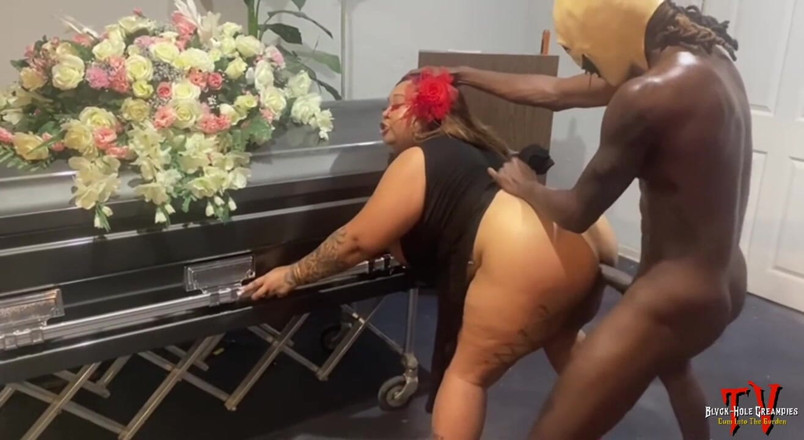Blvck Rose TV: Dick-o-ween: Belaquis Gets Fucked in Haunted Funeral Home by BBC