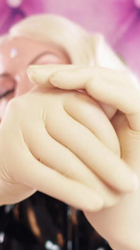 Hot 2 layers of medical gloves - ASMR (SFW) video of Arya Grander - latex rubber
