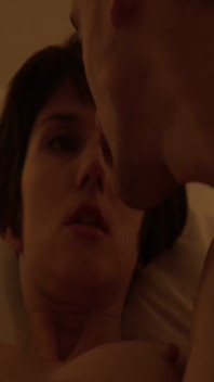 Short hairy brunette is bouncing on her lover's hard cock