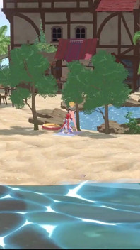Genshin impact - ayaka, barbara ve nilou'nun aether ile gizli plaj seksi - baştan çıkarıcı inliyor - 3d nsfw animasyon
