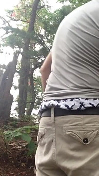 Masturbazione in riva all'acqua, al Parco Pubblico, Sagging, American Eagle Boxers. Esteso