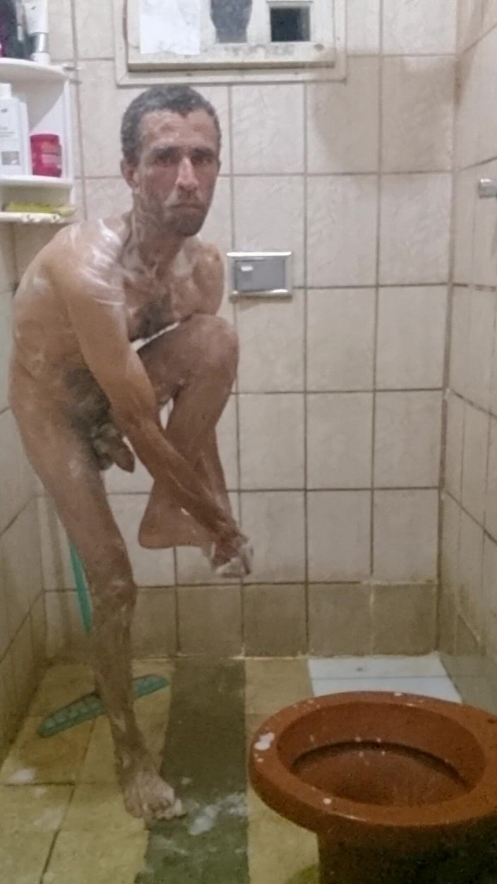 osmar1221: Me Taking a Shower with a Hard-on and Jerking off...