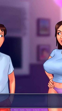 Summertime saga: il fratellastro invita la sua sorellastra a scopare nella sua stanza ep 141