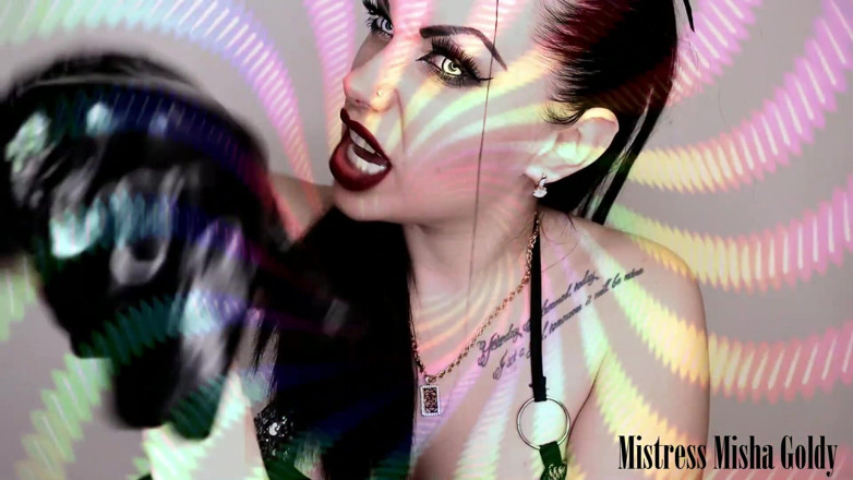 Goddess Misha Goldy: My shiny gloves own you! Strong mind fuck &amp; JOI