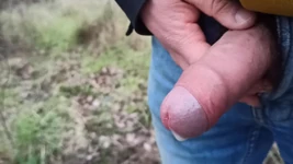Someone Can See Me! Cum and Pee Outdoors