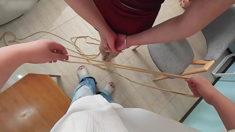 Asian bondage: Prospettiva in prima persona: il processo di trattenere la sua...