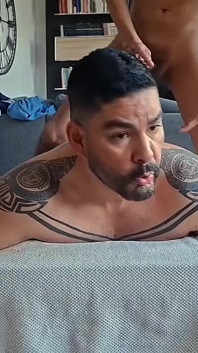 Burly Stepdad Catches Me Masturbating and I End up Fucking Him