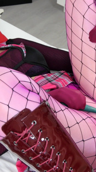 Pink Encasement Nylon Nora Fox Fuck Through Nylon