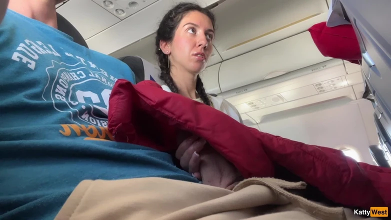 Katty West: Public Dick Flashing in Airplane - Girl Brought Me to Cumshot...