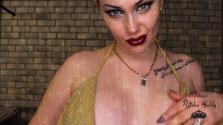 Goddess Misha Goldy: Klicken, klicken, klicken, klicken auf meine Clips! Du bist süchtig...