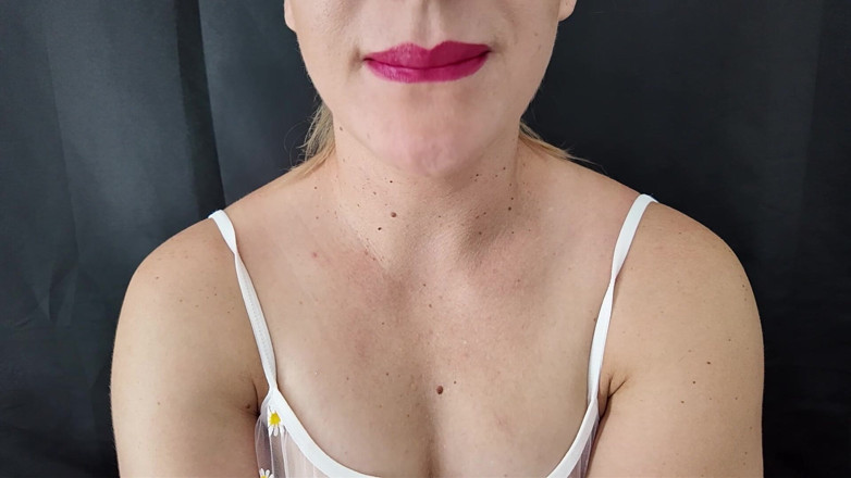 Stacey Reid: Red Lips Blowjob JOI Cum Countdown From 60