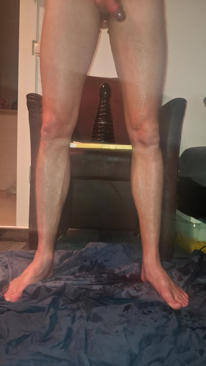 NoFace Twink X: Solo Gay Twink Anal Dildo - Extreme Pissing Orgasms