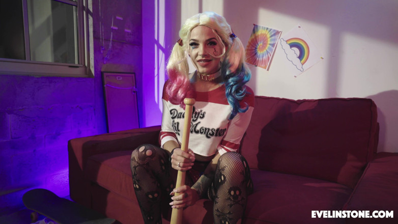Evelin Stone: Harley Quinn sph PAWG WICHSANLEITUNG