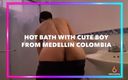 Isak Perverts: Heißes bad mit süßem jungen aus Medellin Kolumbien