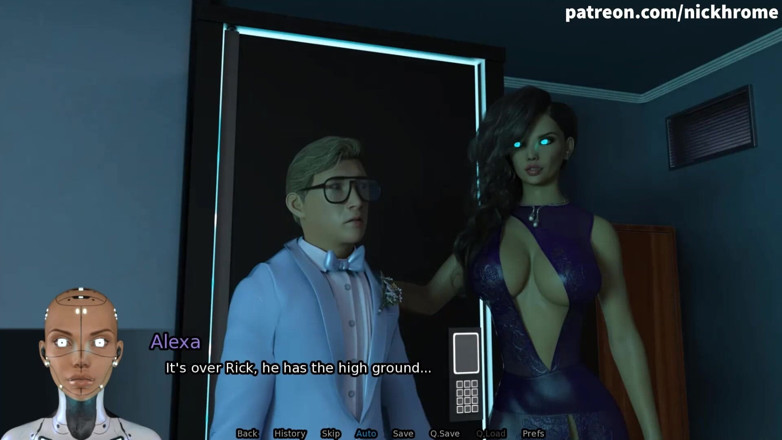 Visual Novels: SexBot 37 - licking pussy