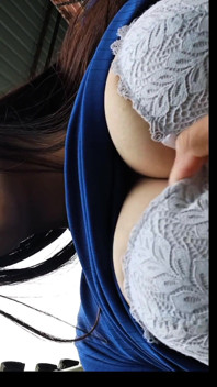Colombian Woman Touches Her Delicious Breasts