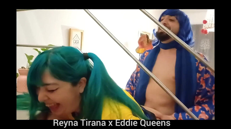 Eddie Queens: 계단에 갇힌 브라질 Miku 그리고 Kaito는 그녀에게 손보다 더 많이 줘