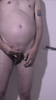 Young White Guy Does a Bladder Enema