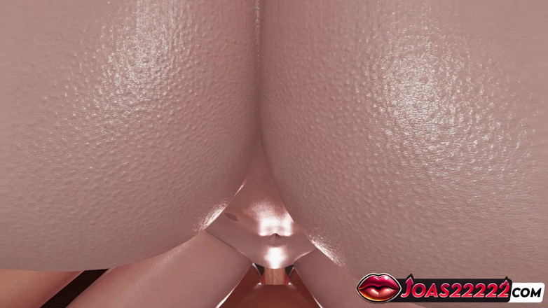 Joas22222: Kate Lenjerie anal 3D Hentai - călărire inversă, poziție de ridicare și ejaculare înăuntru...