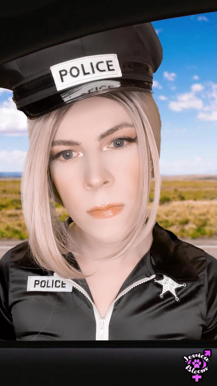 Jessica Bloom: Big Dick Trans Police Woman Punishes You - Officer Jessica Bloom