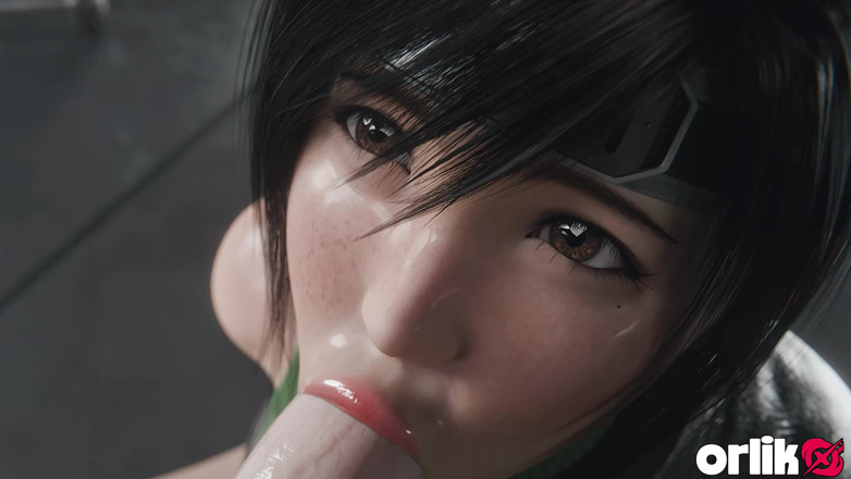 Orlikx: Yuffie Kisaragi Pompino salivoso - animazione 3D profonda e disordinata