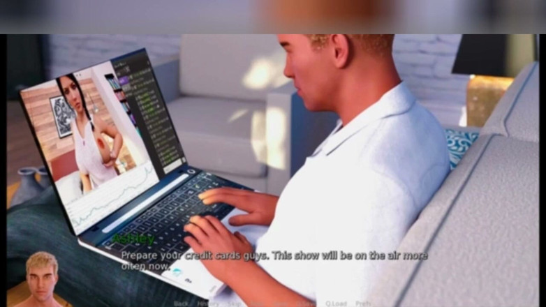 3DXXXTEEN2 Cartoon: Anna trabaja el polo stripper y la webcam. 3D porno - sexo...