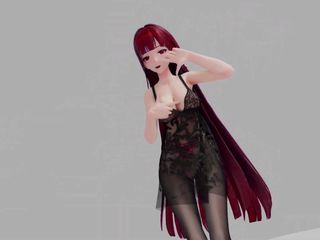 Smixix: Honkai Impact Raiden Mei я такой горячий стрип-шоу хентай MMD, 3D рыжий цвет волос, монтаж Smixix