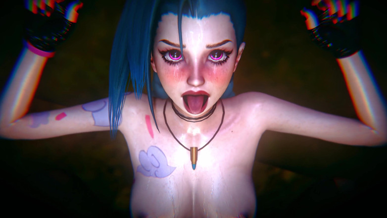 Priapus: Jinx and Vi fucked by big black cock (3D)
