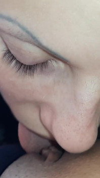 My Girlfriend After a Long Separation Kisses, Licks, Sucks, Plays with My Pussy