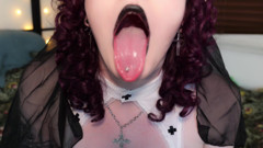 Thick Goth Femboy Nun Compilation - Blowjob & Pink Boypussy