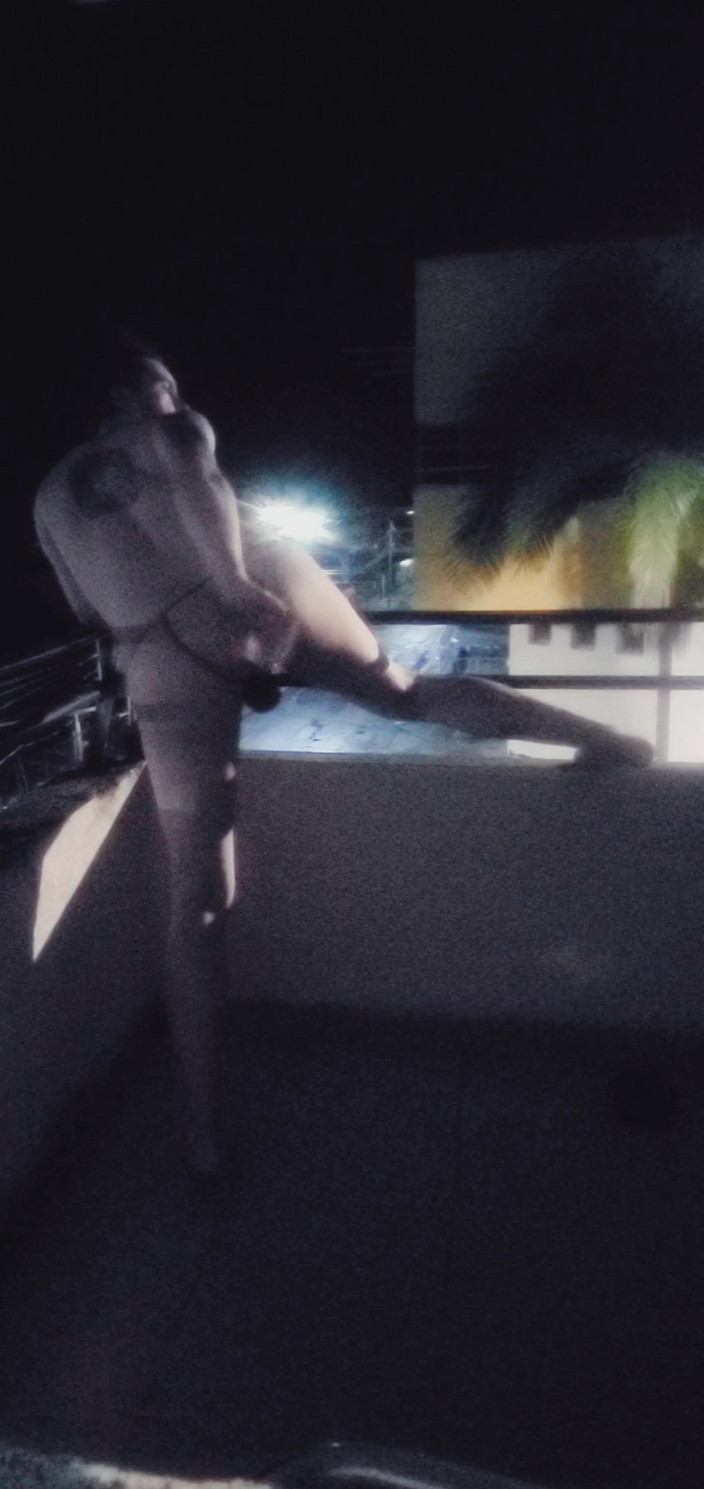 SlutClosetedfag: Quick Dildo Fuck in the Balcony