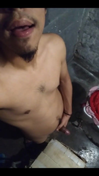 Latino Boy Masturbates in His Toilet
