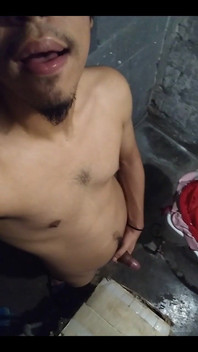 Latino Boy Masturbates in His Toilet