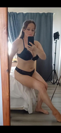 Showing off my black lingerie set