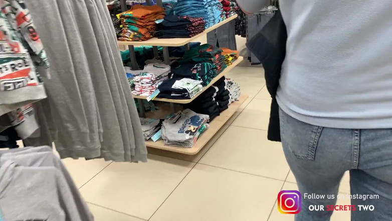 Our Secrets: Surprise cum in her panties in store changing room