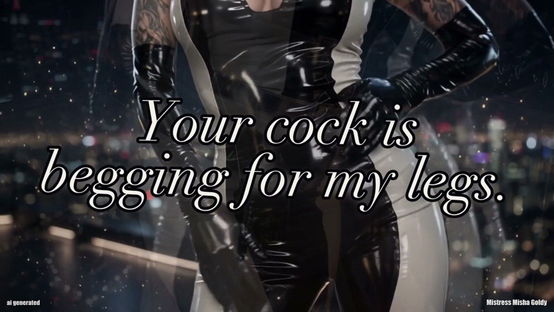 Goddess Misha Goldy: Latex Legs Make You Crawl
