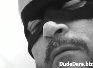 DudeDare: Black and white clip of horny bear jerking off erotically