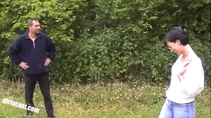 Girlycast: Lisa and her cuckold outdoor threesome