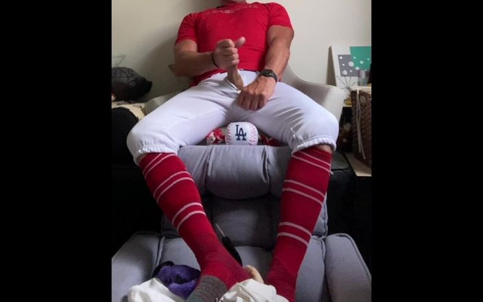 JockDad87: Baseball Player Jockdad87 Shoots a Load in Red Gear