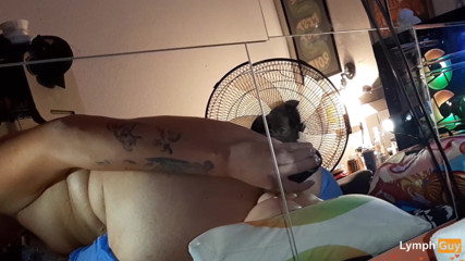 Lymph Guy: Disabled Gay Double-Penetrates himself and Cums