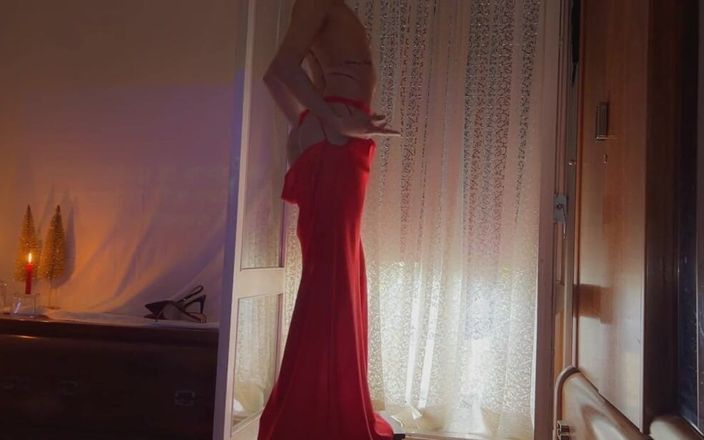 Artesensual: Zdjęcia dla dorosłych: Czerwona sukienka, szpilki, muzyka, słuchawki i Phs...